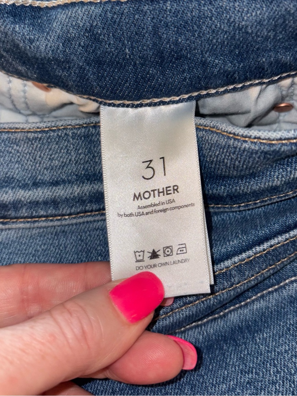 MOTHER The Mid Rise Zip Ankle Jeans Piece By Piece Size 31 Wide Leg Denim - Picture 8 of 9